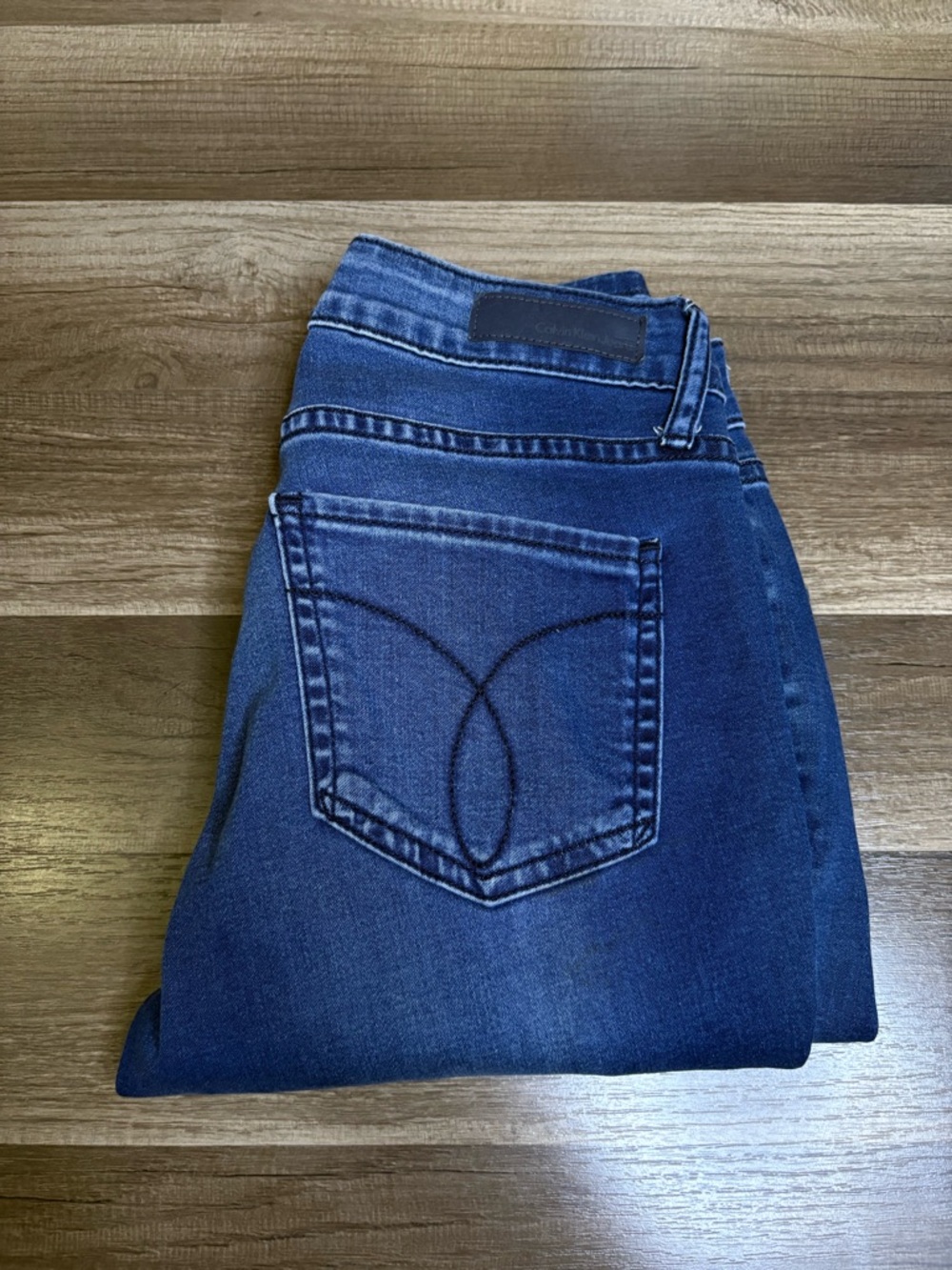 Calvin Klein Jeans women’s Blue Denim Skinny Jeans Medium Wash Cotton 5-Pocket